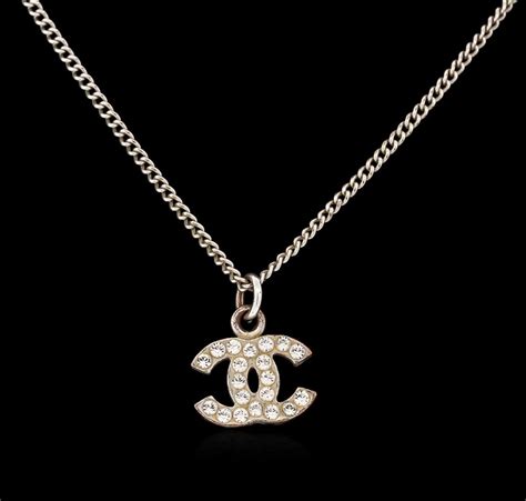 chanel logo necklace amazon|genuine chanel necklace.